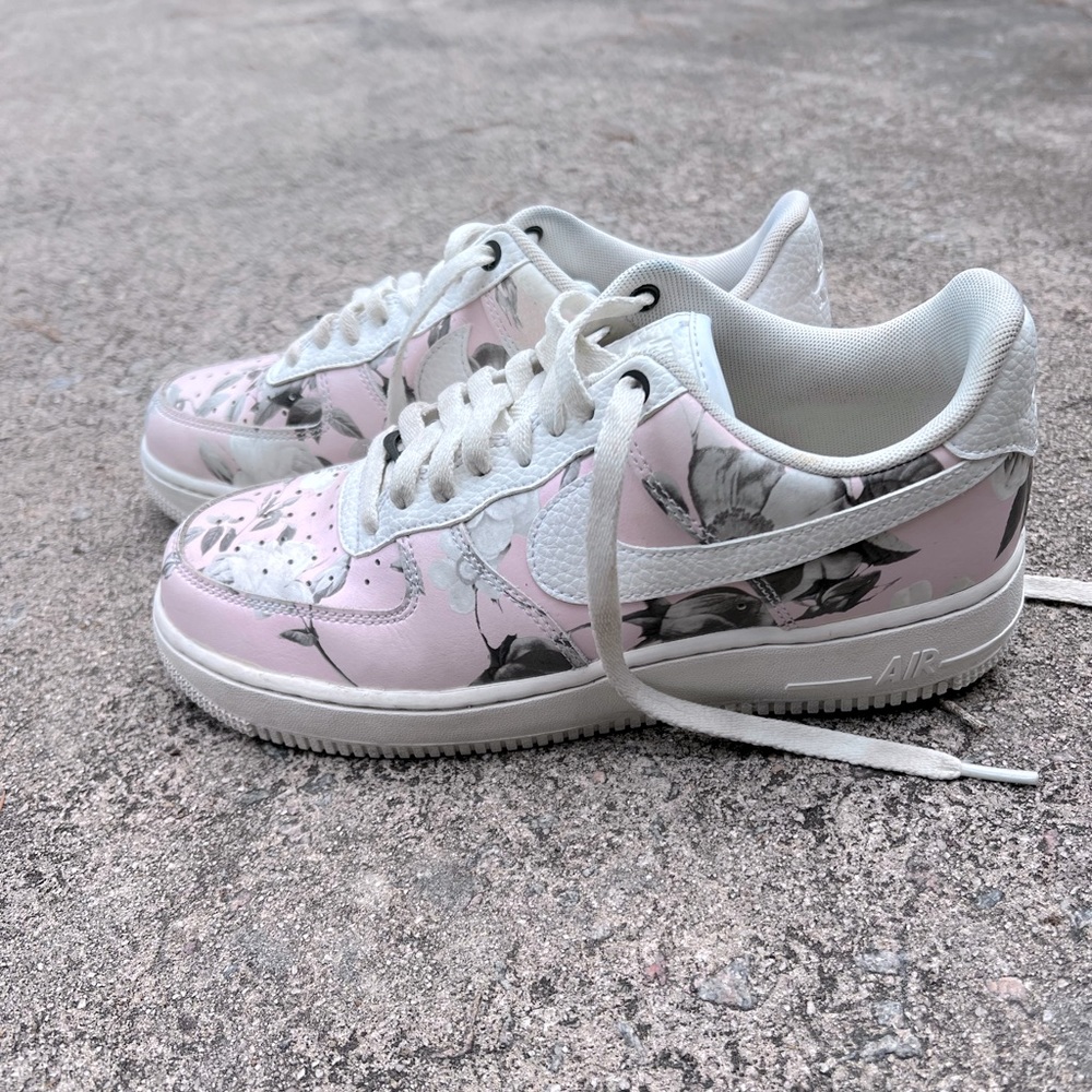 air force 1 low floral rose